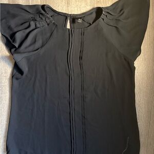 Worthington Black Blouse with Pleated Detail